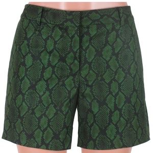 Michael Kors Womens Snake Print Shorts Sz 10 Green